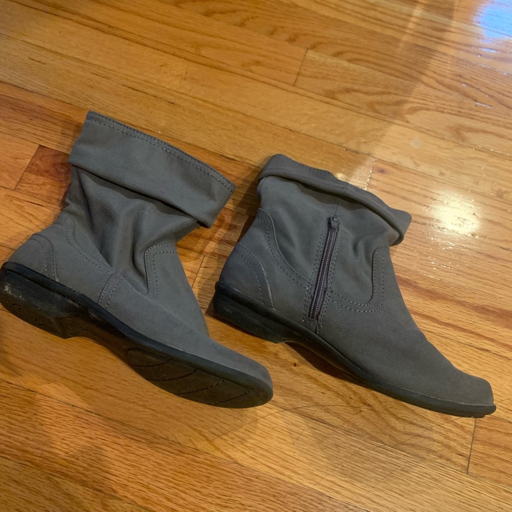 Gray boots